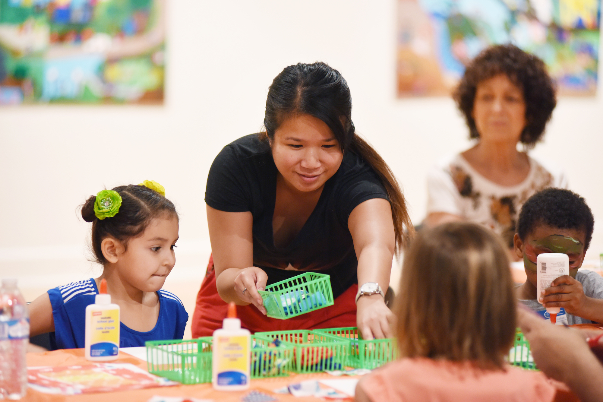 Children and local artists make art together at ASU Art Museum's Family Day