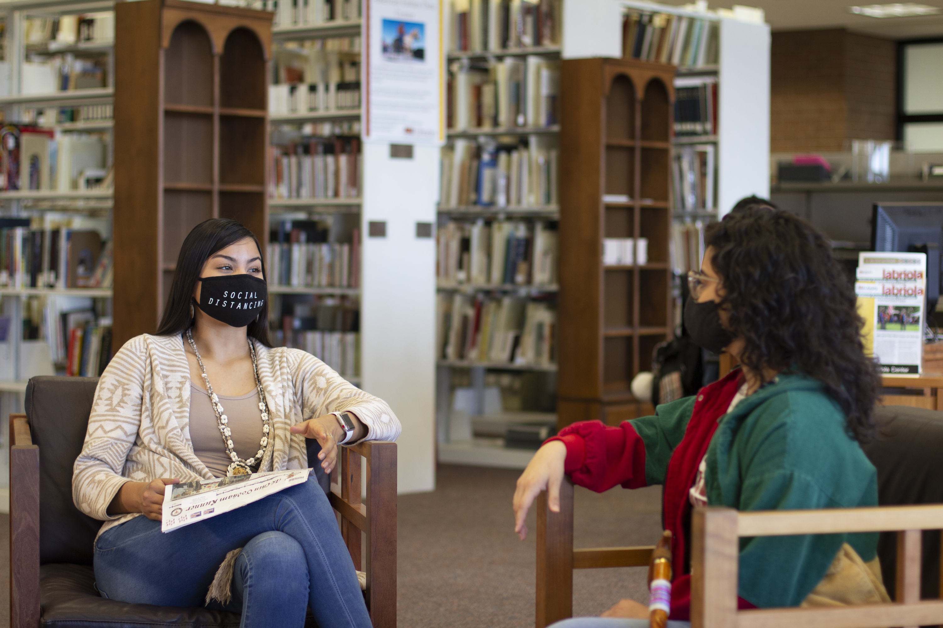 ASU students sit and talk in the Labriola Center