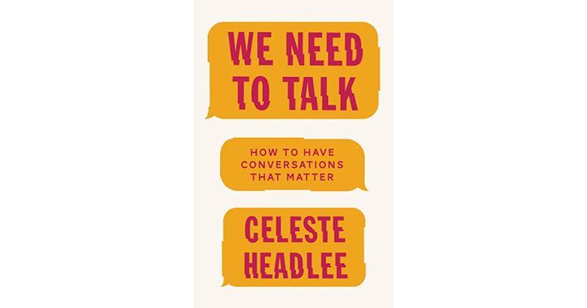 We Need to Talk, book cover