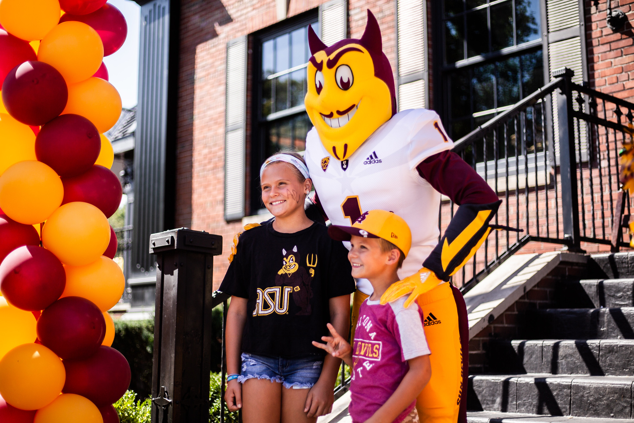 Young Sun Devils with Sparky