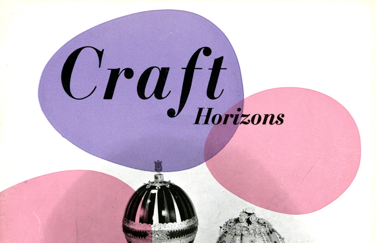 A colorful cover from Craft Horizons magazine