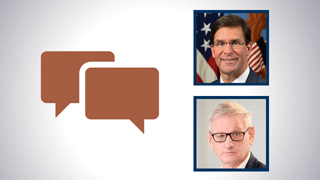 Dr. Mark T. Esper, the John McCain Distinguished Fellow and former U.S. Secretary of Defense, and Carl Bildt, Co-Chair European Council on Foreign Relations, Former Prime Minister and Foreign Minister of Sweden