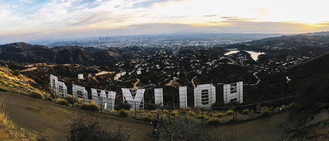 An alternate view of the Hollywood sign. / Image from Wikimedia Commons.