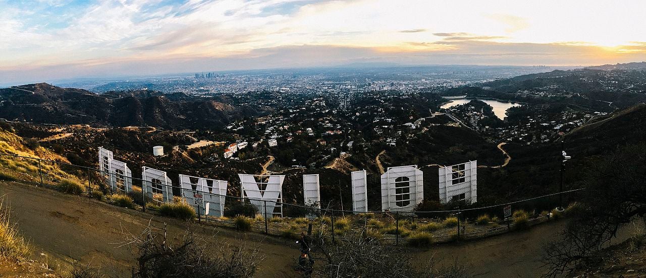 An alternate view of the Hollywood sign. / Image from Wikimedia Commons.