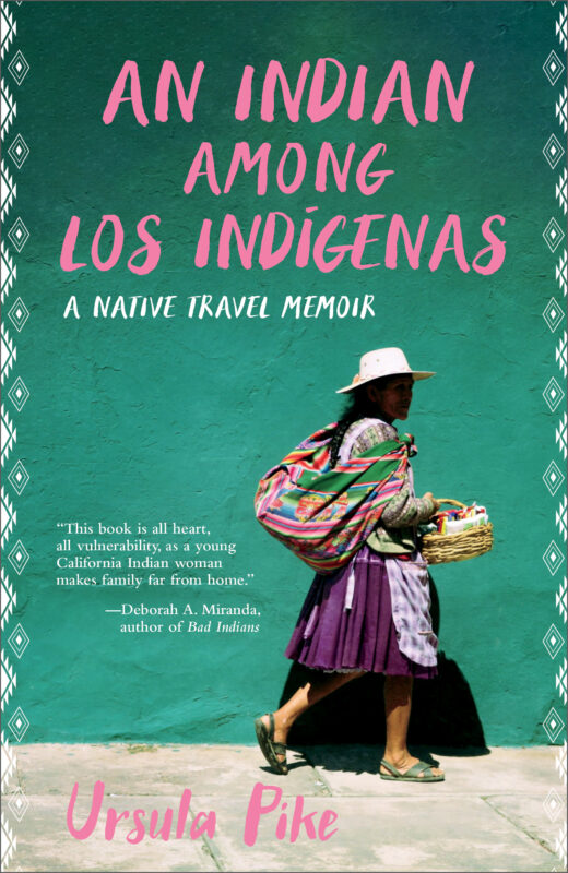 Indigenous Woman walking with basket on book cover.