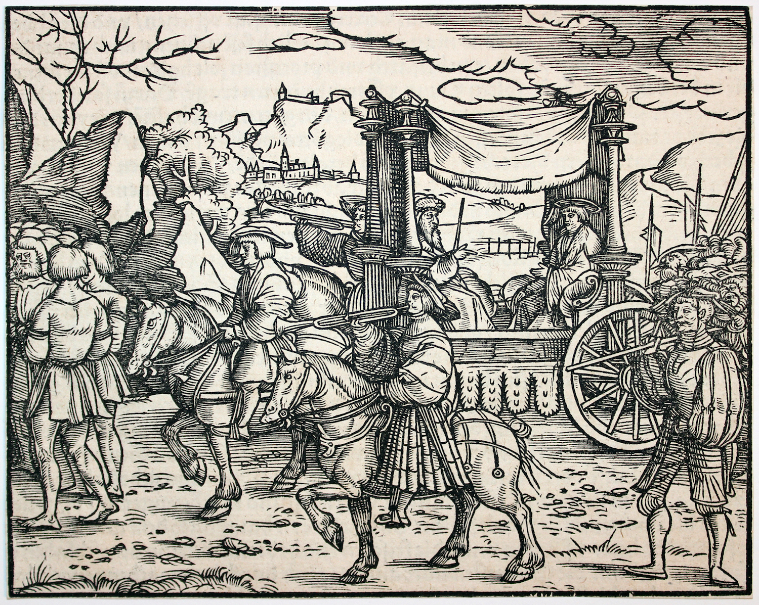 Johannes Schoffer, "Parade," 1530. Woodcut (irregular). Gift of Sylvia A. de Freitas.