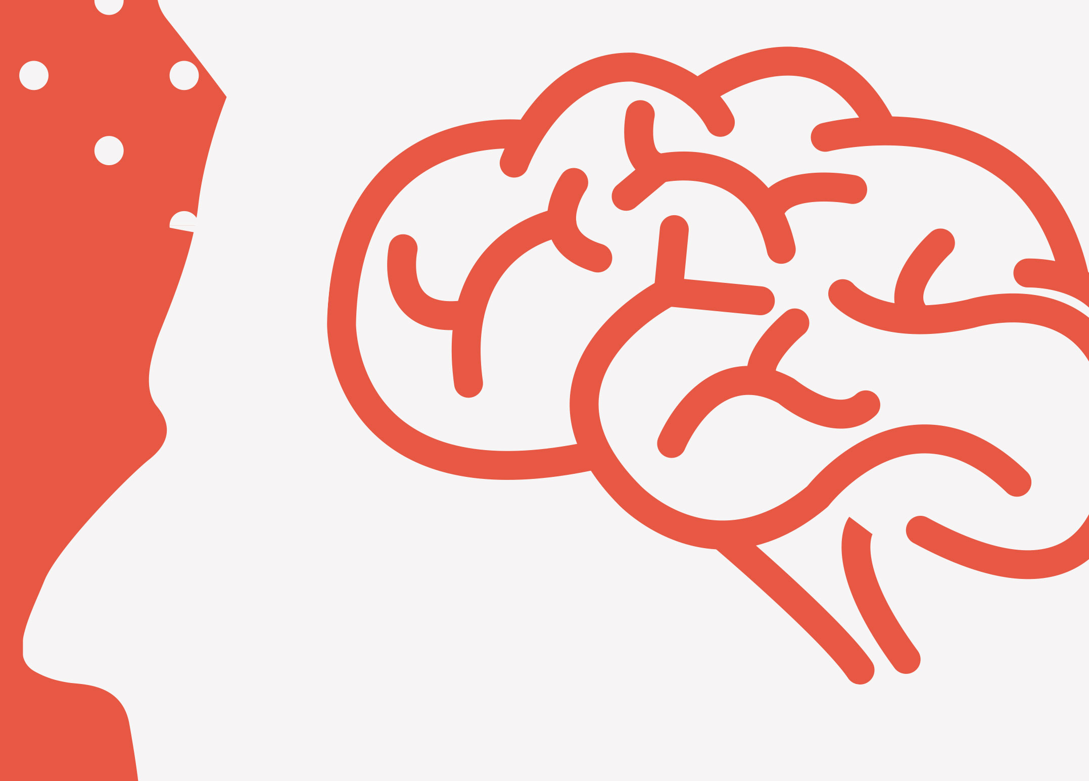 illustration of brain in head