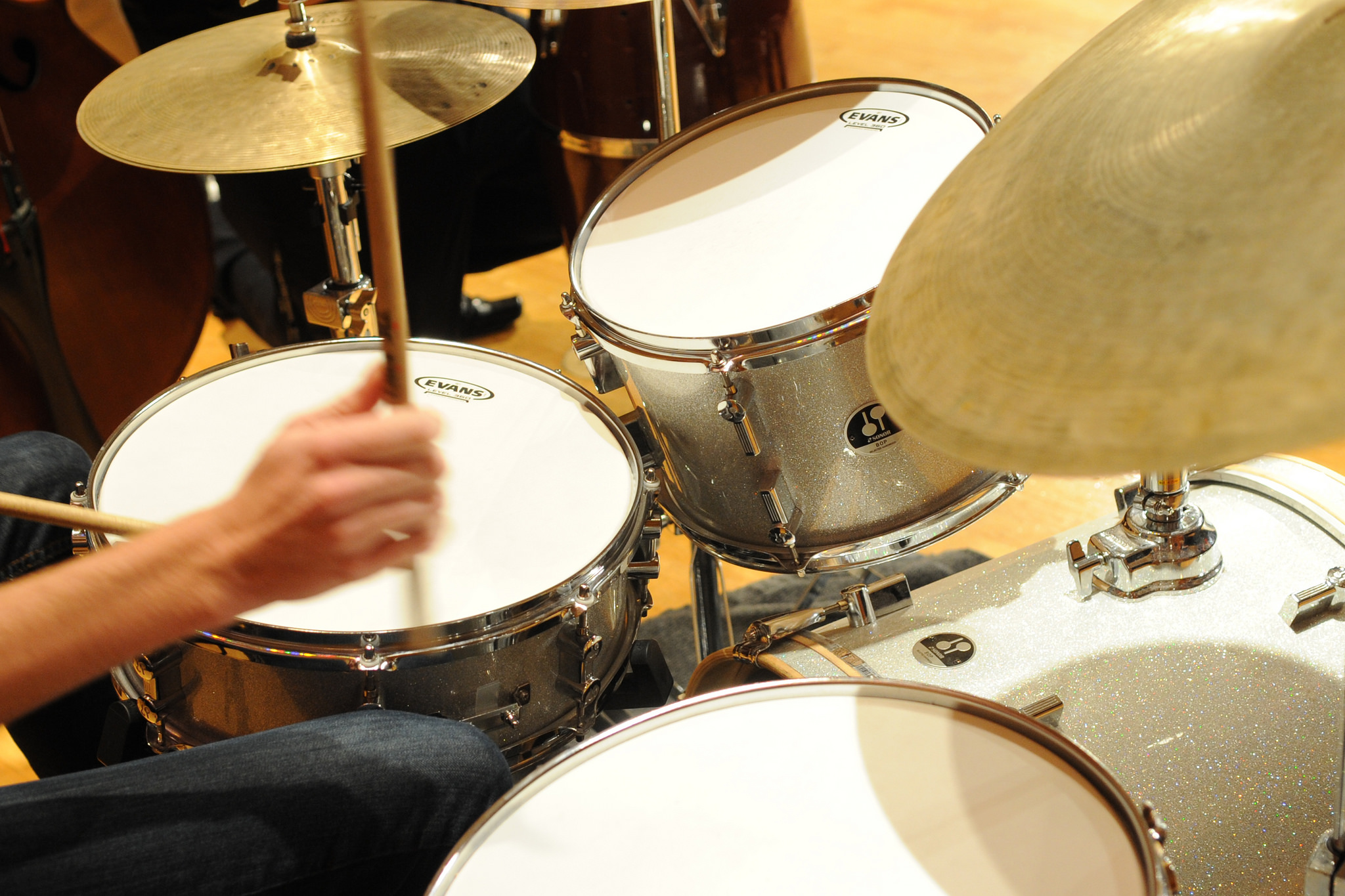 Stock photo of a jazz drum performer