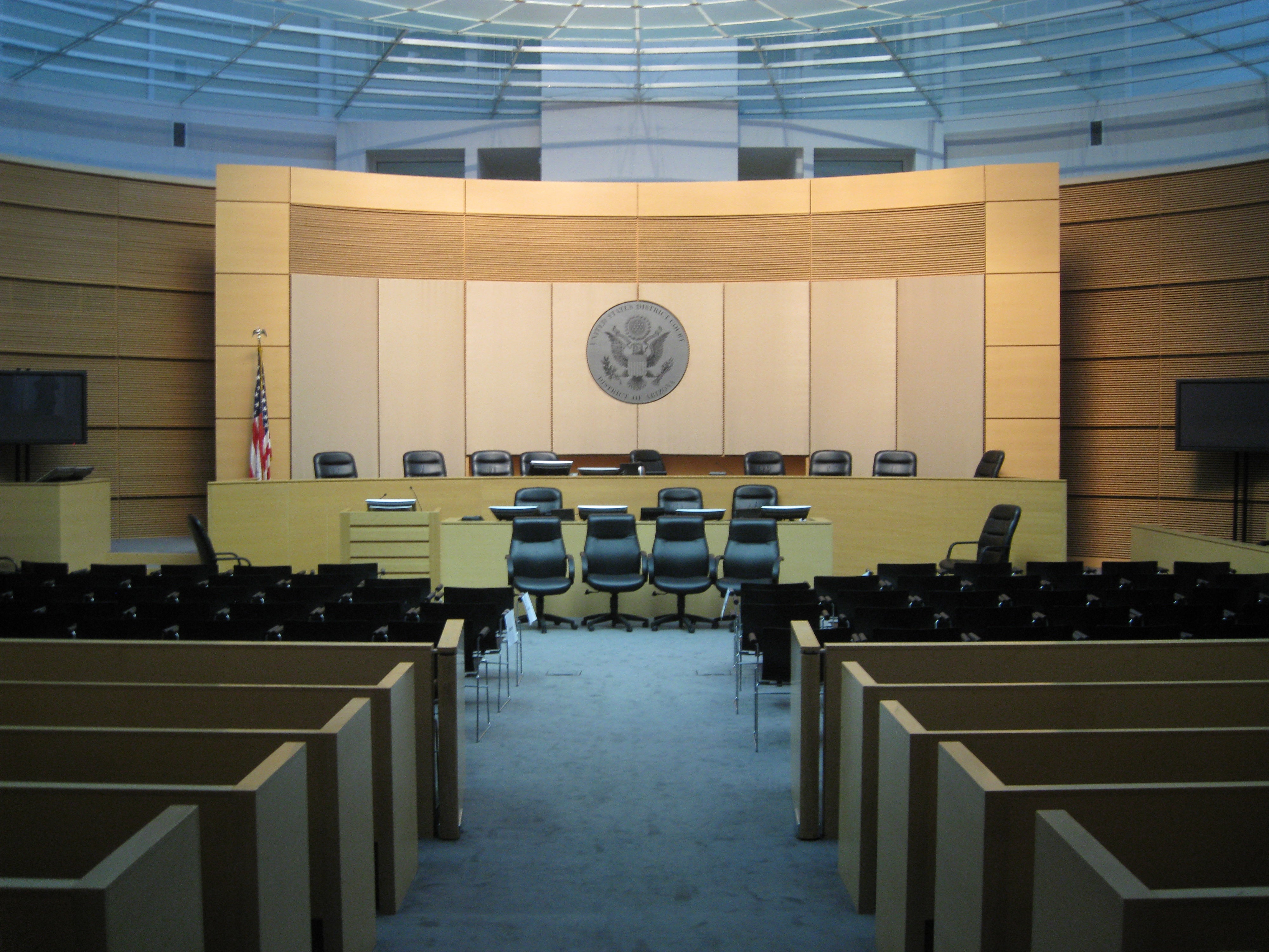 inside of courtroom