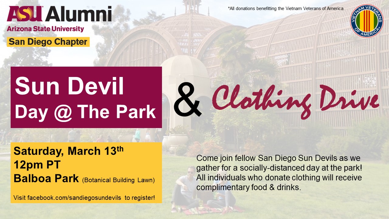 Sun Devil Day At The Park and Clothing Drive