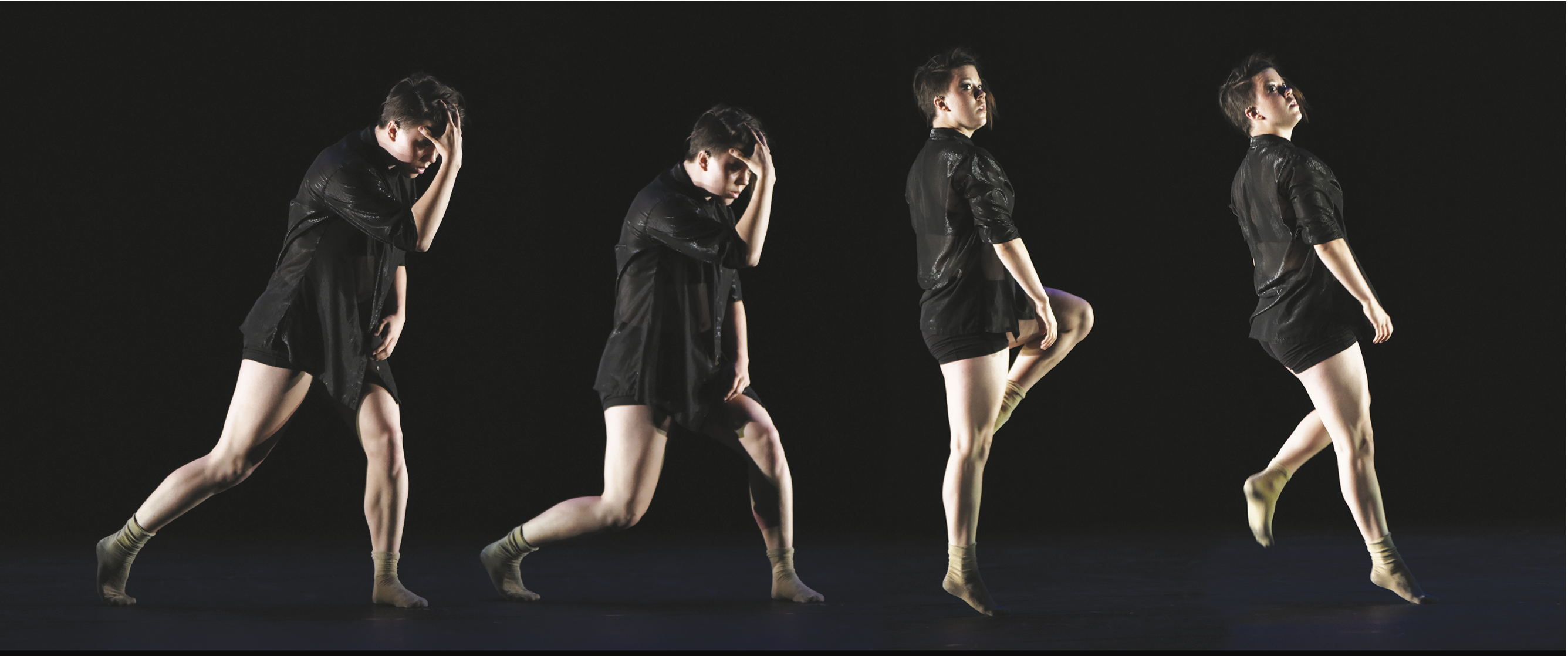 A dancer in four poses