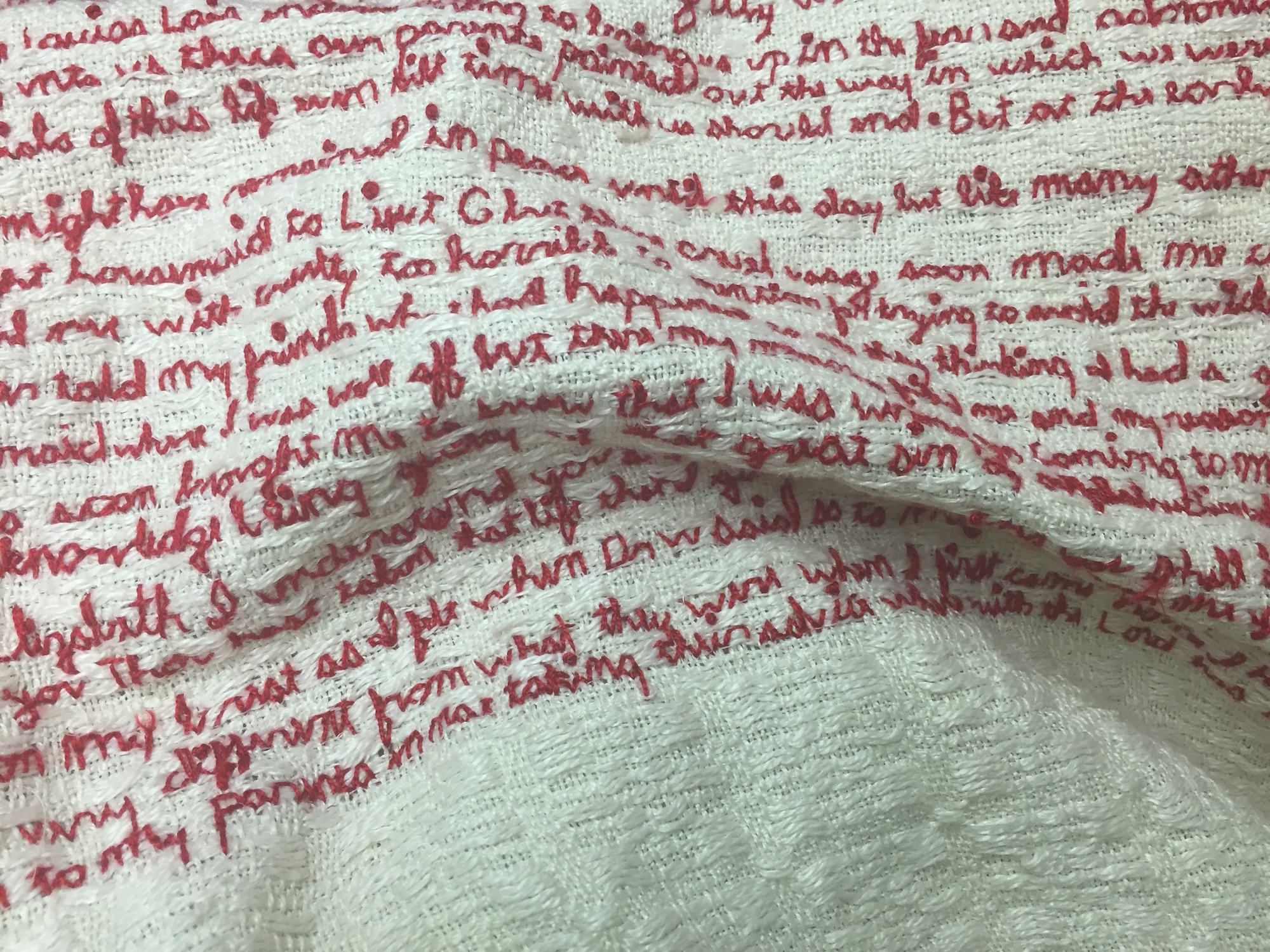Shannon Ludington's embroidery tells the story ofa 19th-century rape