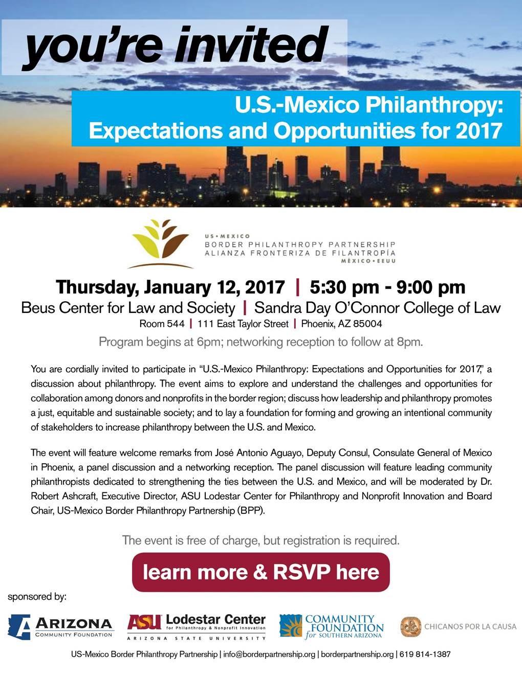 U.S.- Mexico Philanthrophy: Expectations and Opportunities for 2017