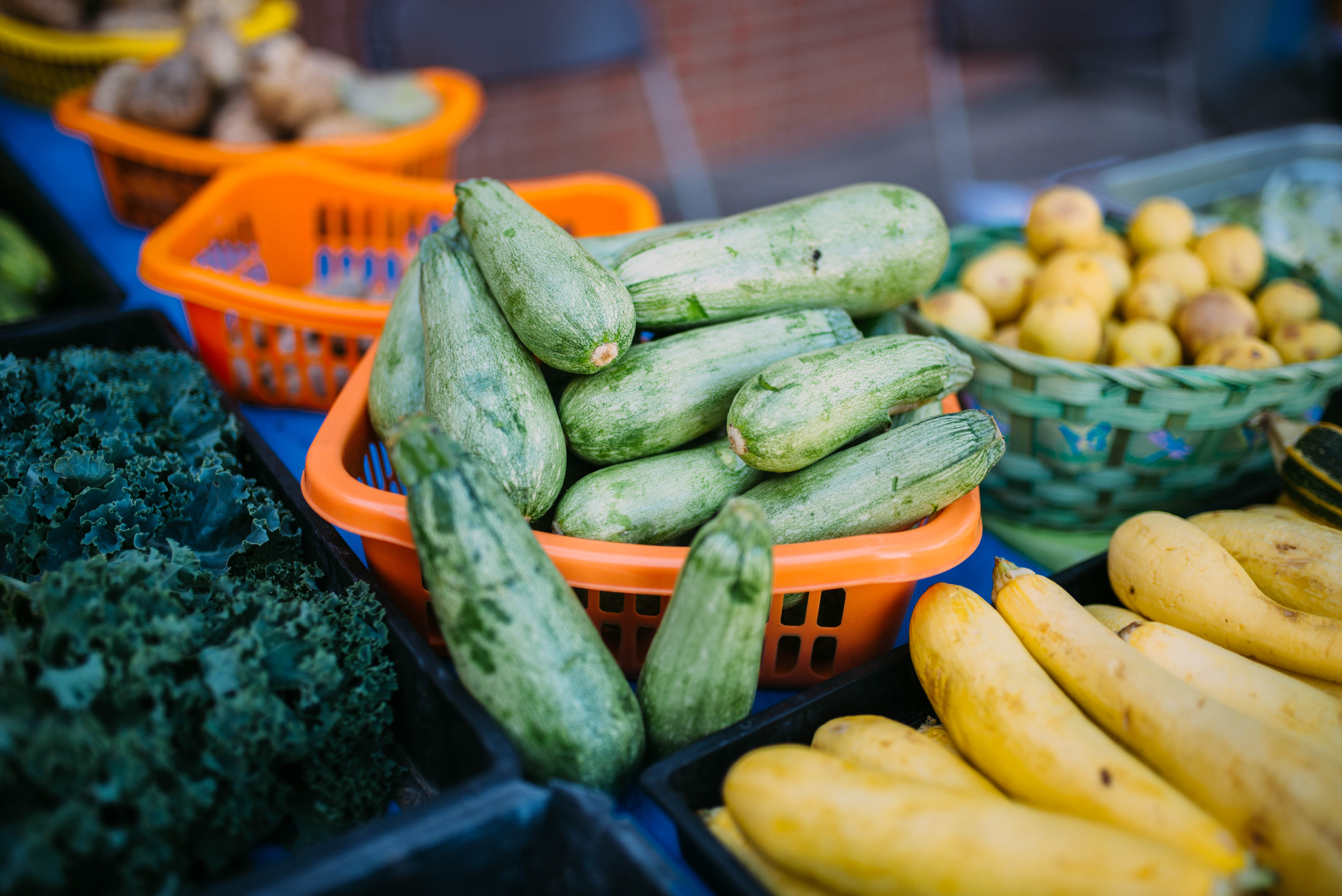 Image of vegetables in baskets 