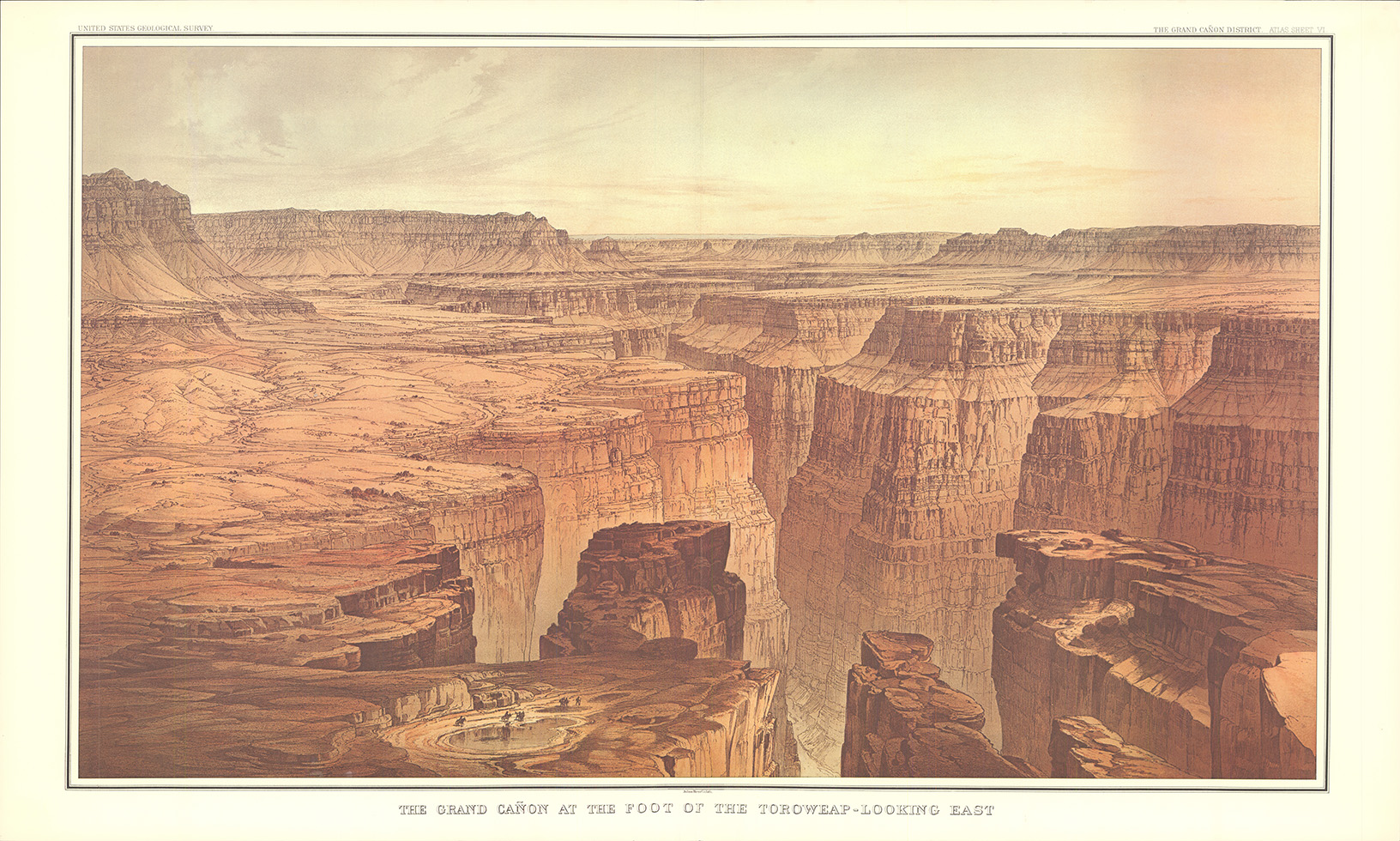 The Grand Canyon at the Foot of the Toroweap - Looking East