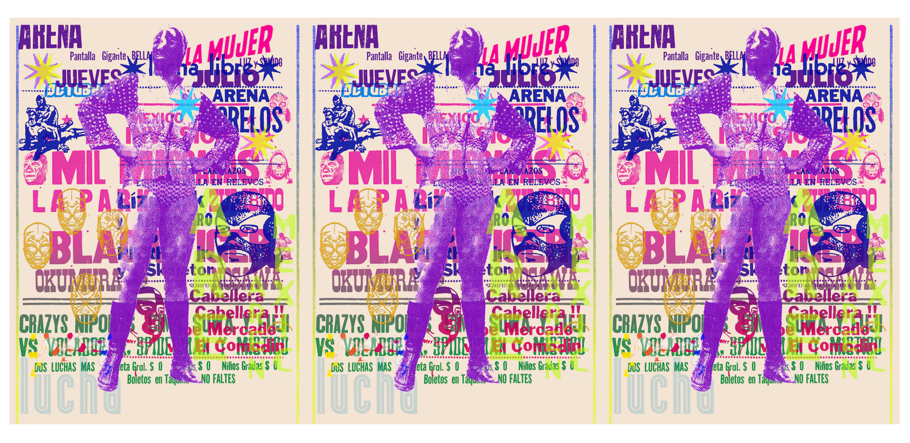 Image credit: "Lucha Libre: Beyond the Arenas" exhibition poster designed by Emmanuel García.