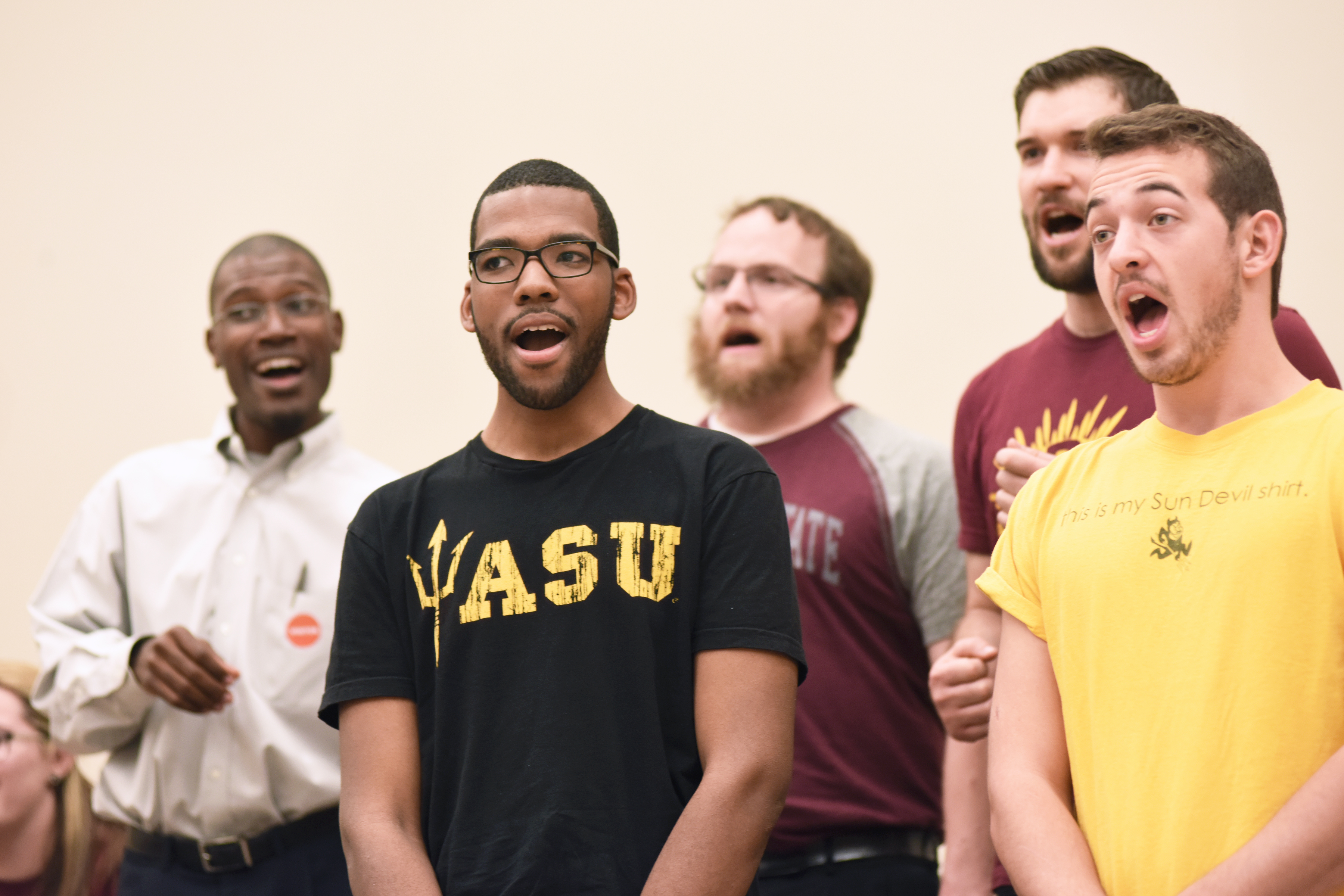 Stock photo of ASU Gospel Choir rehearsal