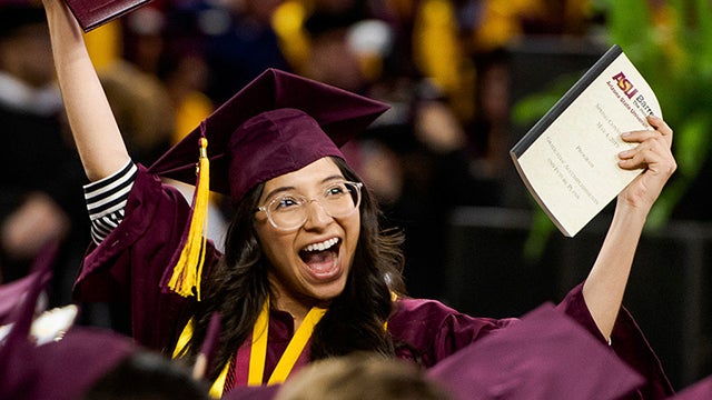 Student at the Barrett Honors College Convocation