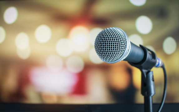 Microphone on a stand