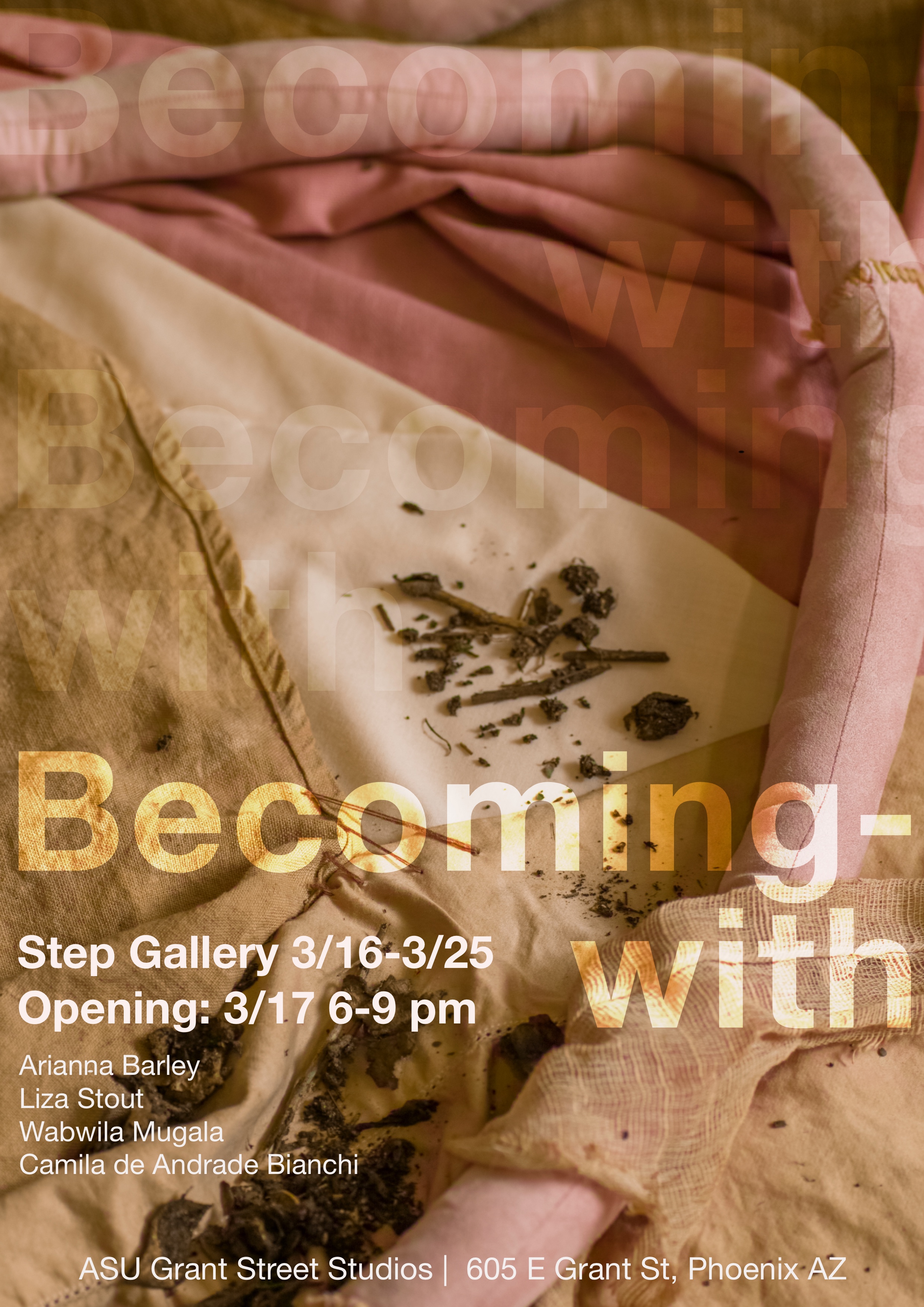 Promo image for MFA show "Becoming-with"